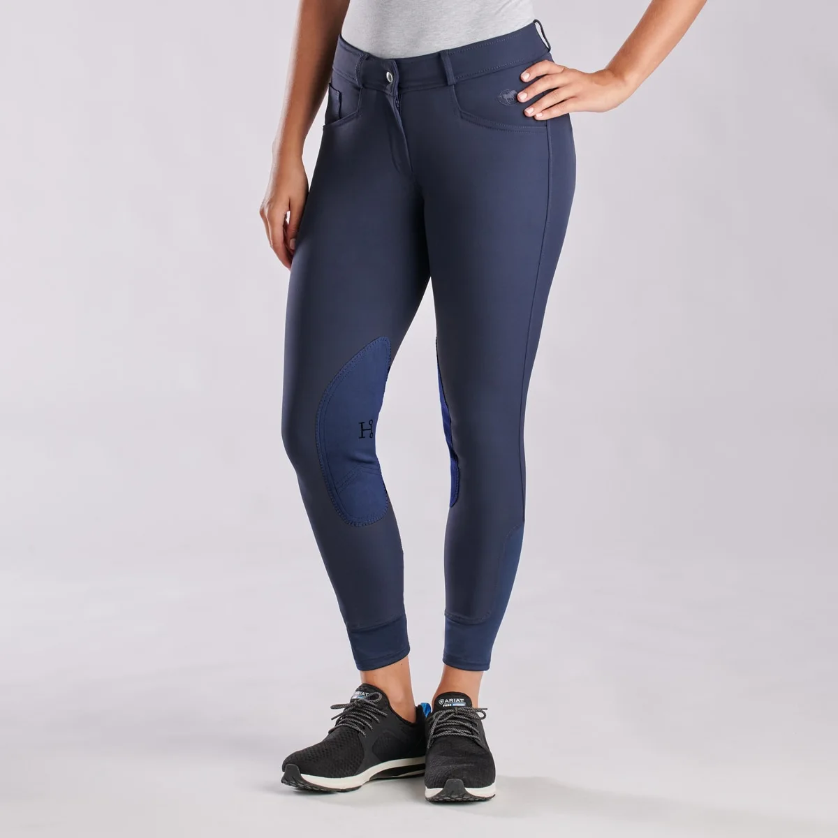 Hadley Mid-Rise Breeches By SmartPak - Knee Patch - Image 11