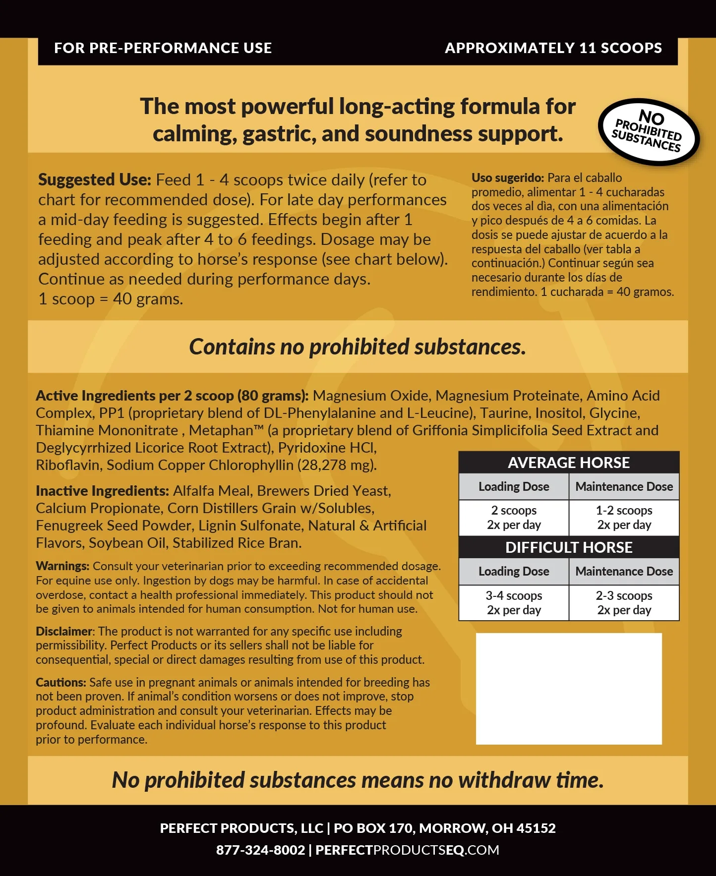 Perfect Prep EQ™ Gold Complete Calming Pellets - Image 2