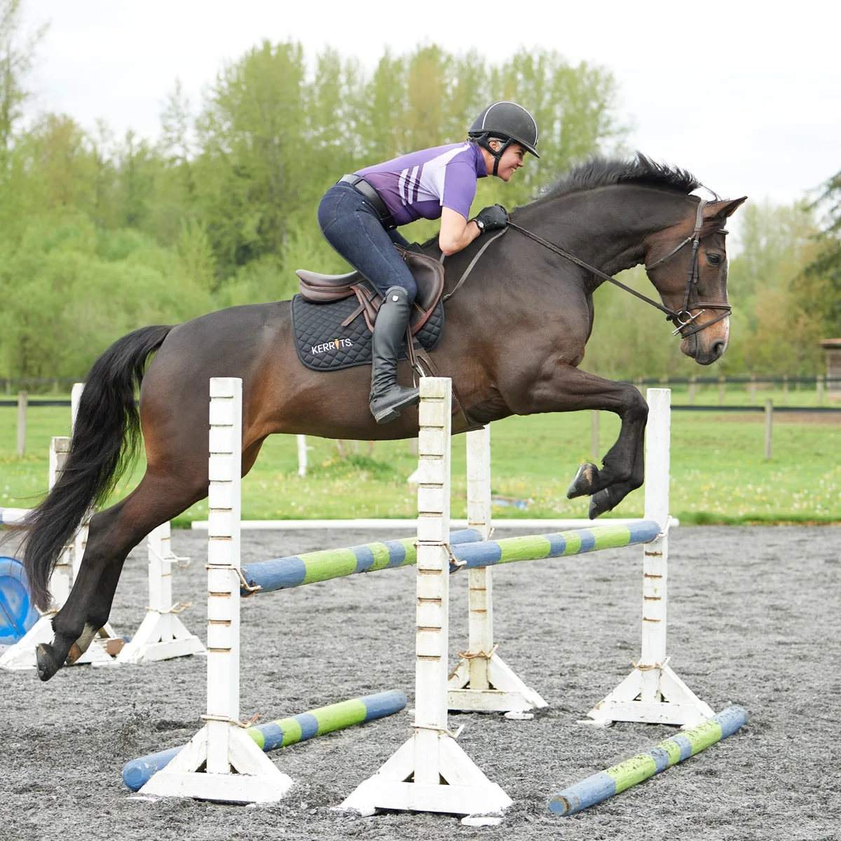 Kerrits Stretch Denim Knee Patch Breech - Image 6