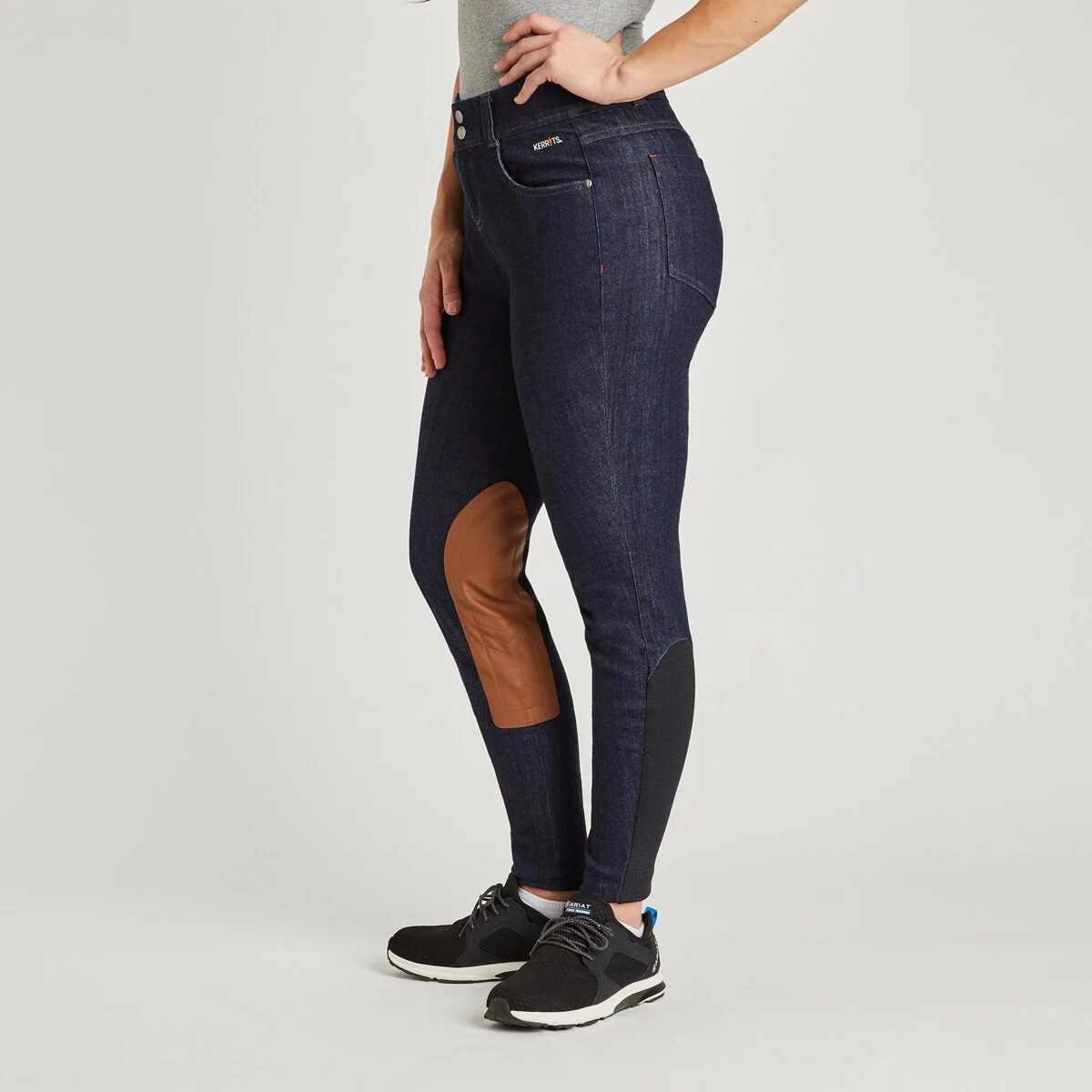 Kerrits Stretch Denim Knee Patch Breech - Image 2