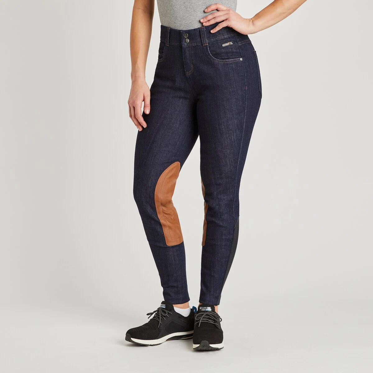 Kerrits Stretch Denim Knee Patch Breech - Image 3
