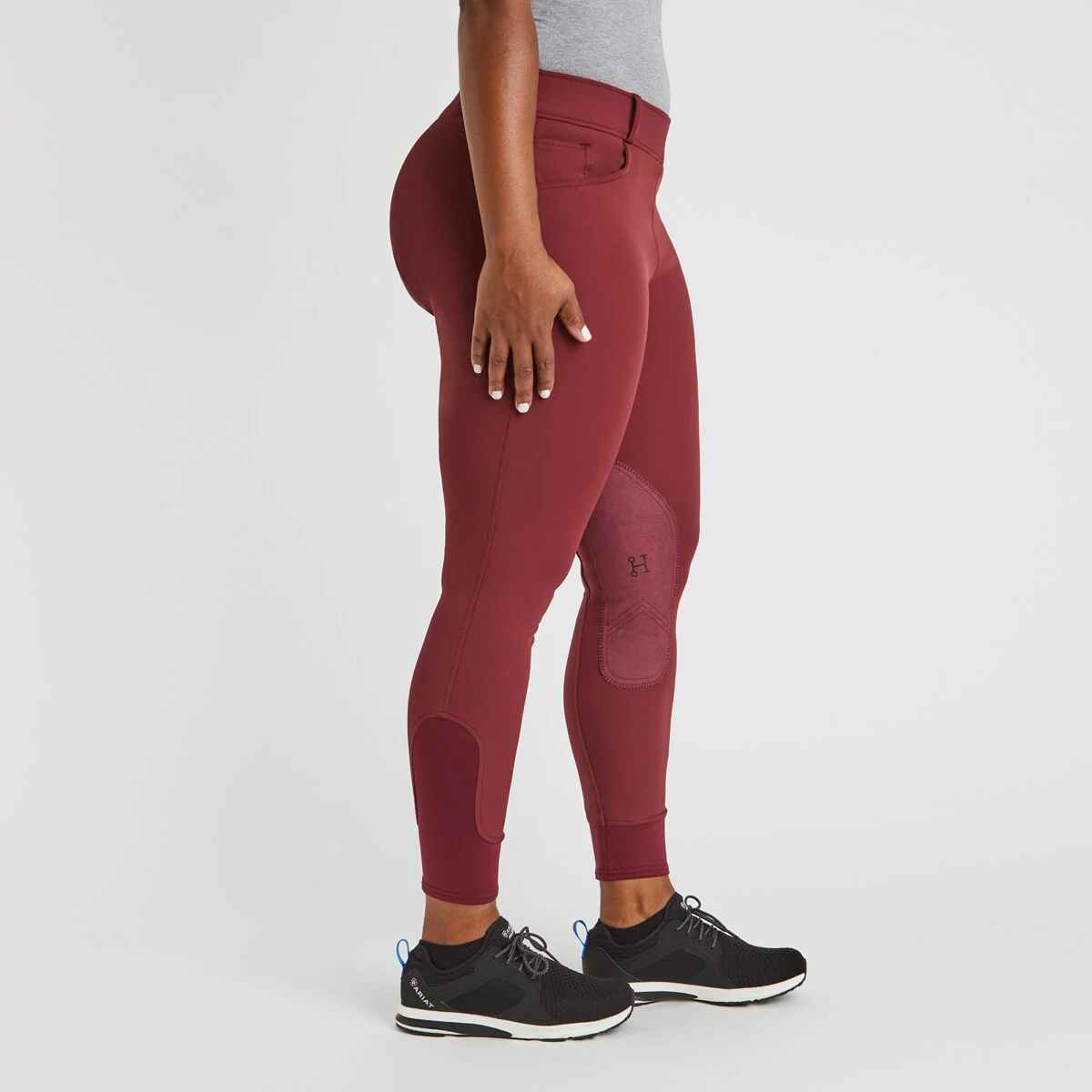 Hadley Mid-Rise Side Zip Breeches By SmartPak - Knee Patch - Image 11