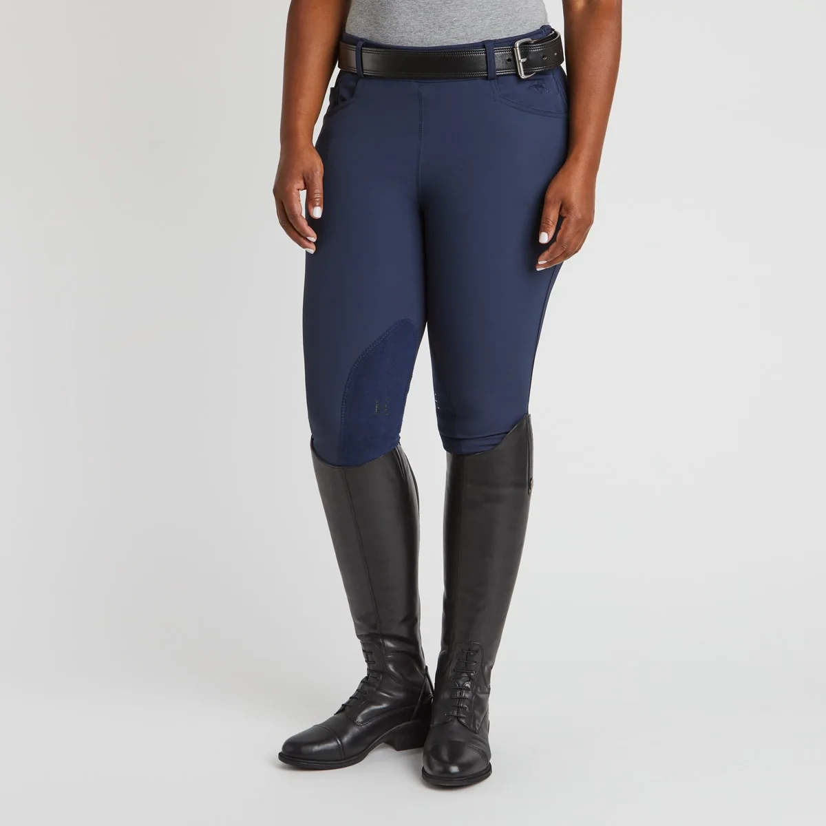 Hadley Mid-Rise Side Zip Breeches By SmartPak - Knee Patch - Image 5