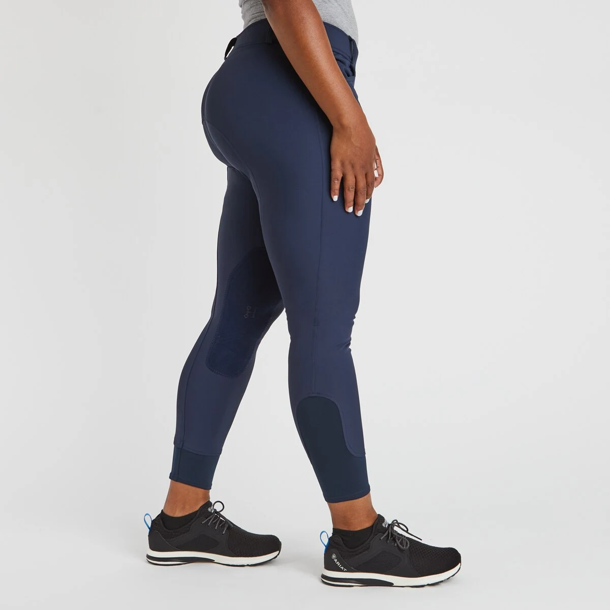 Hadley Mid-Rise Side Zip Breeches By SmartPak - Knee Patch - Image 7