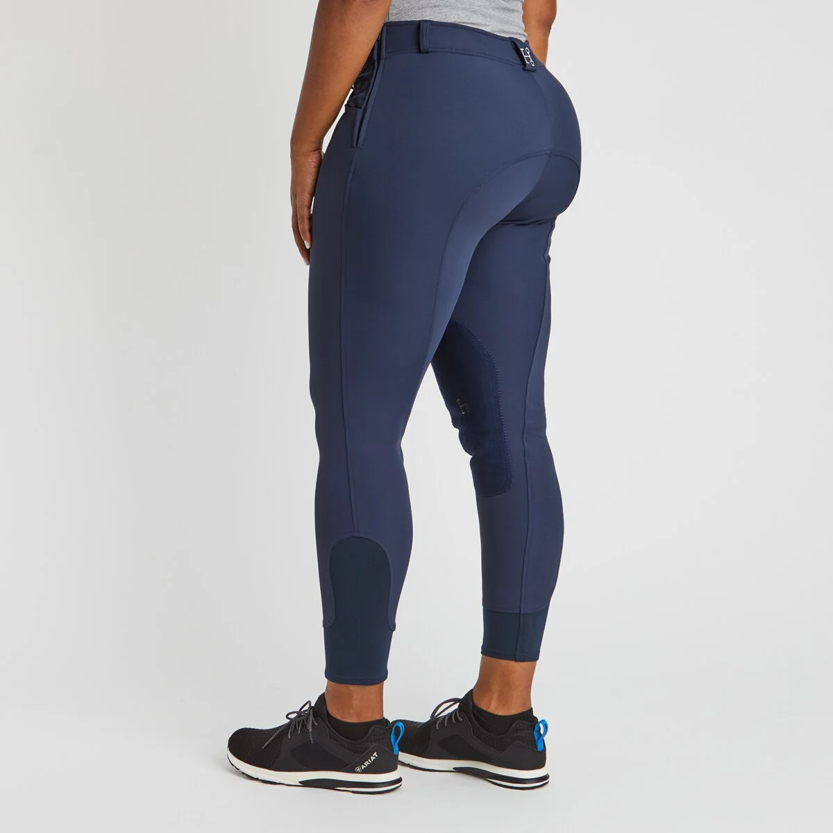 Hadley Mid-Rise Side Zip Breeches By SmartPak - Knee Patch - Image 8