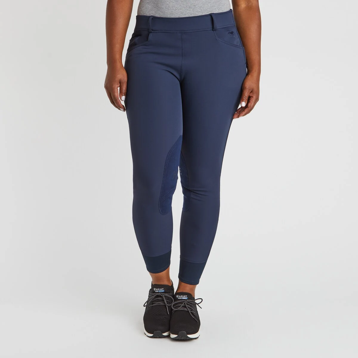 Hadley Mid-Rise Side Zip Breeches By SmartPak - Knee Patch - Image 6