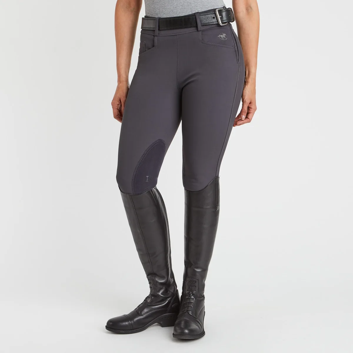 Hadley Mid-Rise Side Zip Breeches By SmartPak - Knee Patch