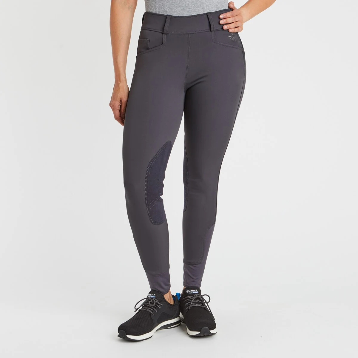 Hadley Mid-Rise Side Zip Breeches By SmartPak - Knee Patch - Image 3