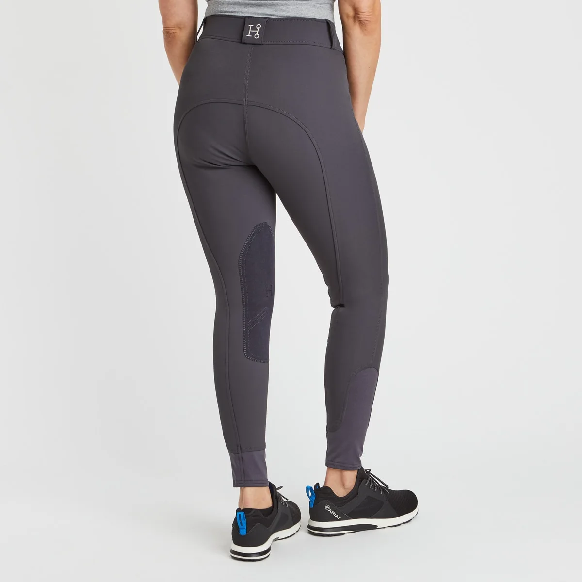 Hadley Mid-Rise Side Zip Breeches By SmartPak - Knee Patch - Image 4