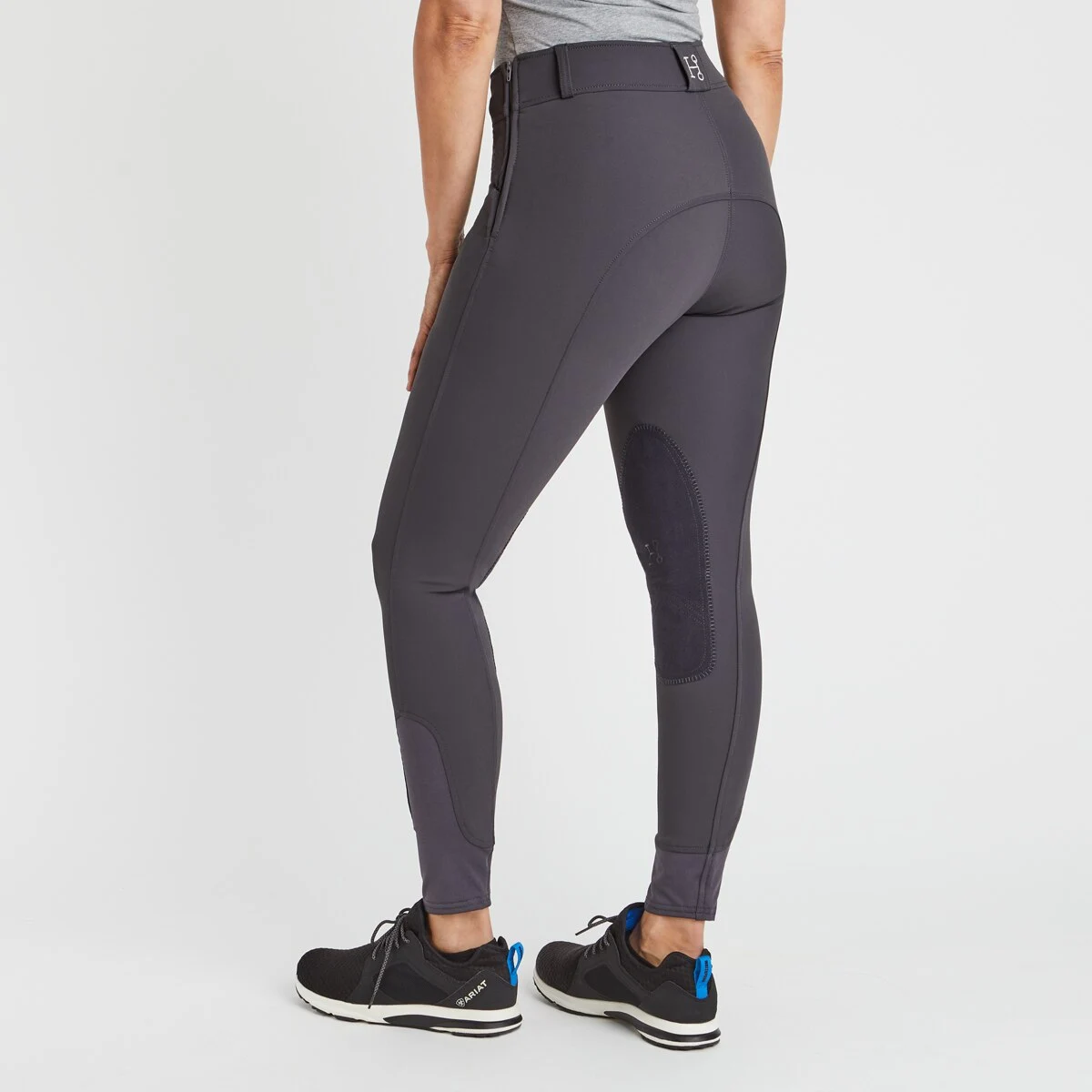 Hadley Mid-Rise Side Zip Breeches By SmartPak - Knee Patch - Image 2