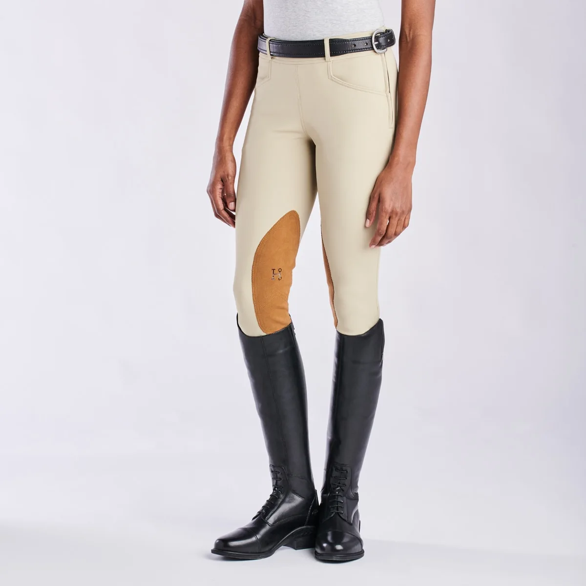 Hadley Mid-Rise Side Zip Breeches By SmartPak - Knee Patch - Image 13