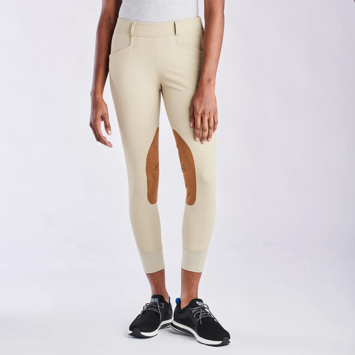 Hadley Mid-Rise Side Zip Breeches By SmartPak - Knee Patch - Image 14