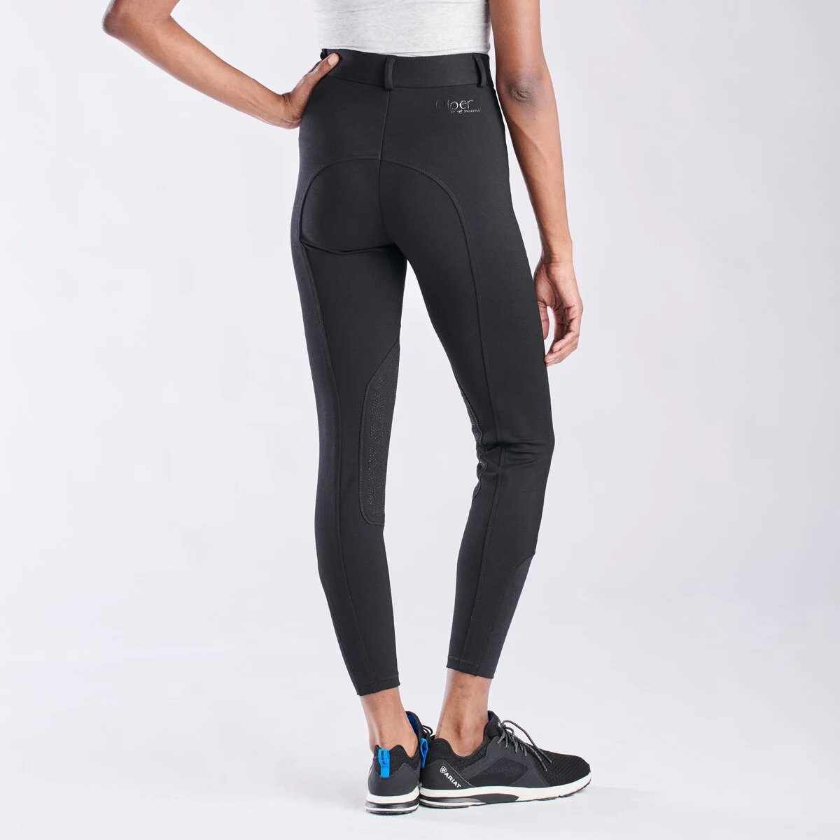 Piper Knit High-Rise Breeches By SmartPak - Knee Patch - Image 8