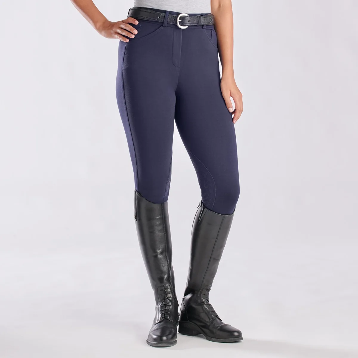 Piper Knit High-Rise Breeches By SmartPak - Knee Patch