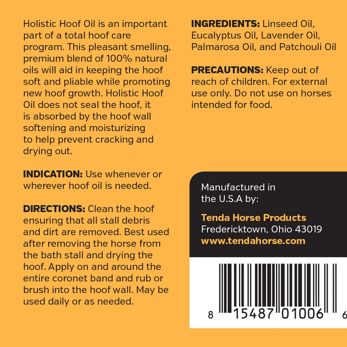 Tenda® Holistic Premium All Natural Hoof Oil - Image 2