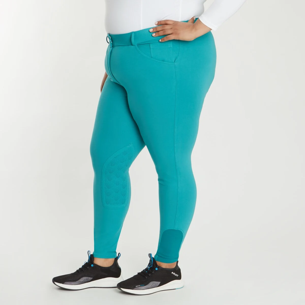 Piper Knit High-Rise Breeches By SmartPak - Knee Patch - Image 16