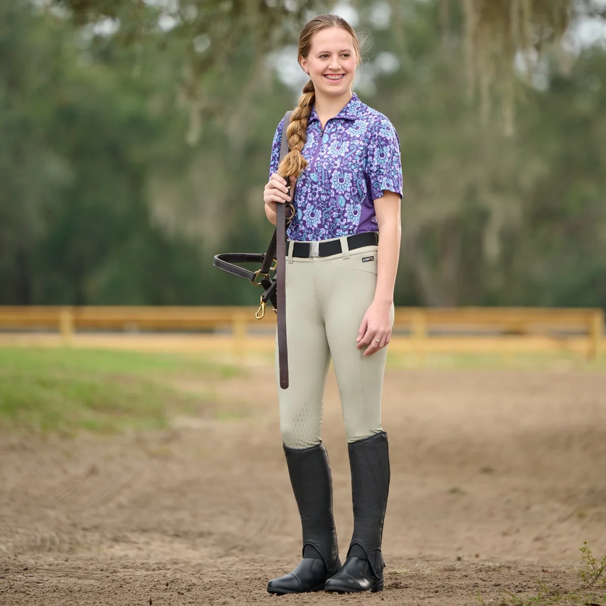 Kerrits Affinity Ice Fil Knee Patch Breech - Image 14